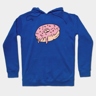 Cool Pink Sprinkles Donut Drawing Hoodie